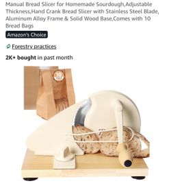Manual Bread Slicer for Homemade Sourdough,Adjustable Thickness