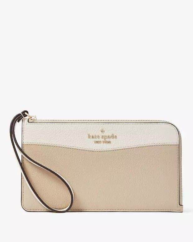 Kate Spade Colorblock Pebbled Leather Wristlet