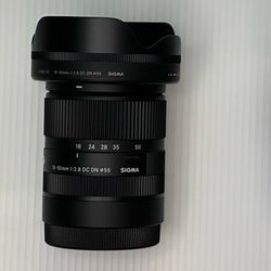 Sigma 18-50mm f/2.8 DC DN Contemporary – Like New w/ Box + Hoya Filter