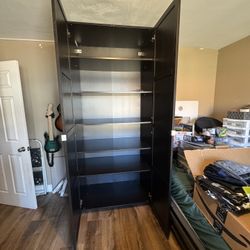 Ikea Expresso Colored Cabinet With Doors: