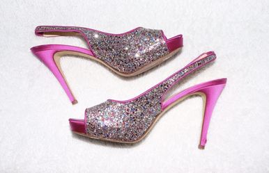 Kate Spade Heels - Hot Pink With Glitter