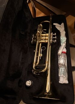 Brass Trumpet with Case and Accessories