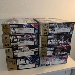 Gunpla/Gundam backlog Sale Mg/Rg/Hg
