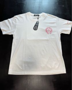 pink and white tee brand new size small