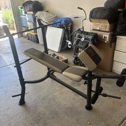 Marcy Weight Bench (85lbs Weight Plate Set Included)
