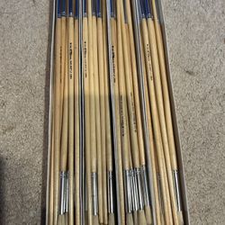 4 boxes of 12 brushes Fine Detail Oil Painting Brushes Long Handle Round Bristle for Acrylic and DIY Art Projects Soft Elastic Bristles for Face and B