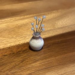 Handmade Miniature Beaded Flower In Pot 