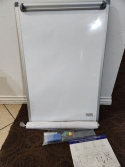 Magnetic Whiteboard Easel, 36 x 24 Inches, Portable Dry Erase Board
3' x 2', Height Adjustable, Aluminium Frame, Includes Flipchart Pad & Marker Tray,