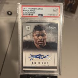 Khalil Mack rookie autograph  PSA 9