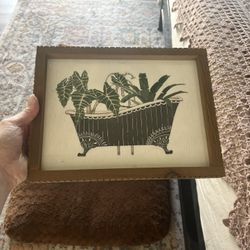Boho Plant Bathtub Picture 