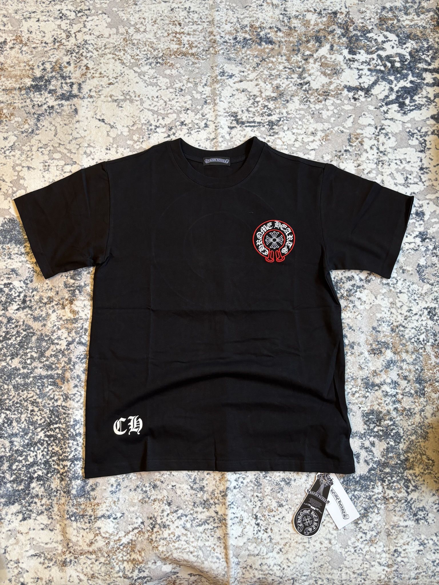 Chrome Hearts Shirt Red Embroidered Logos
