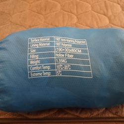 Camping gear: 4 sleeping bags, inflatable mattress, electric air pump