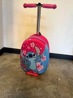 Disney Kids' Hardside Carry On Scooter Suitcase - Lilo & Stitch