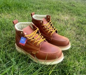 Brown Leather Jacket Work Boot size 6-12