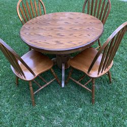 Wooden Dining Table (Includes 4 Chairs)