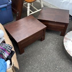 Bed frame- Low Profile- Two Night Stands 20.00