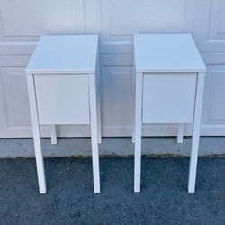 White IKEA Nightstand Set