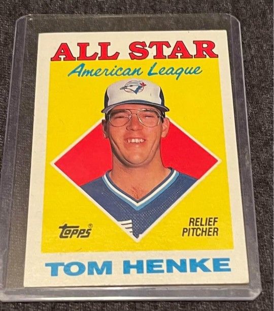 Tom Henke - 1988 Topps #396 - Toronto Blue Jays Baseball Card - All Star