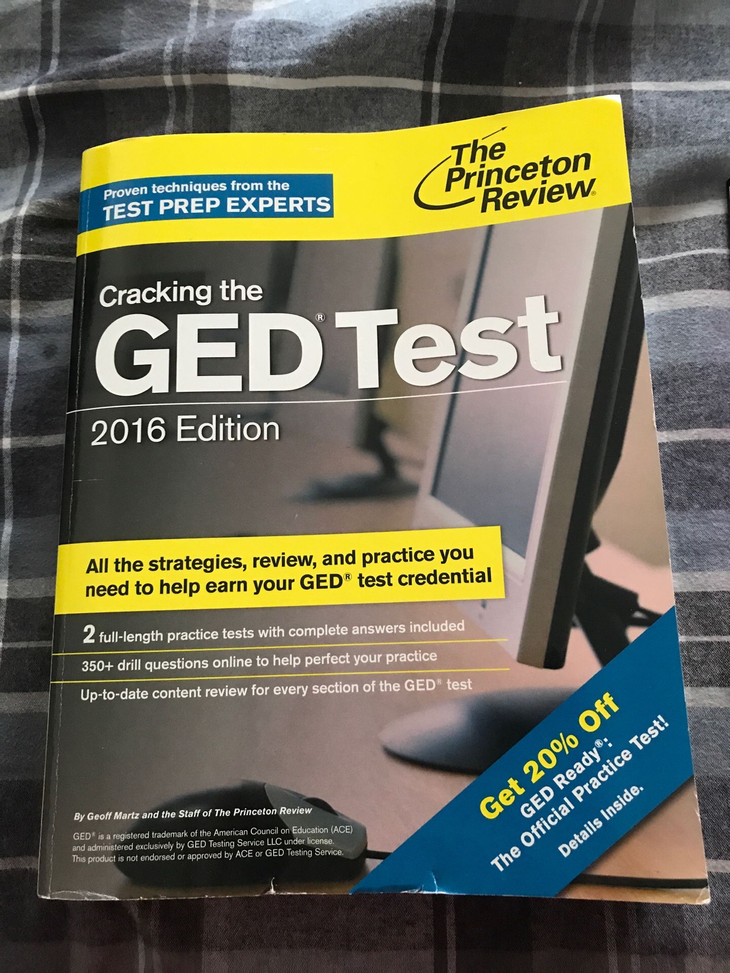 GED TEST study and preparation booklet.