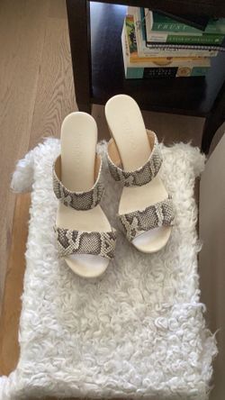 Jimmy choo mules sz 40 snake skin print