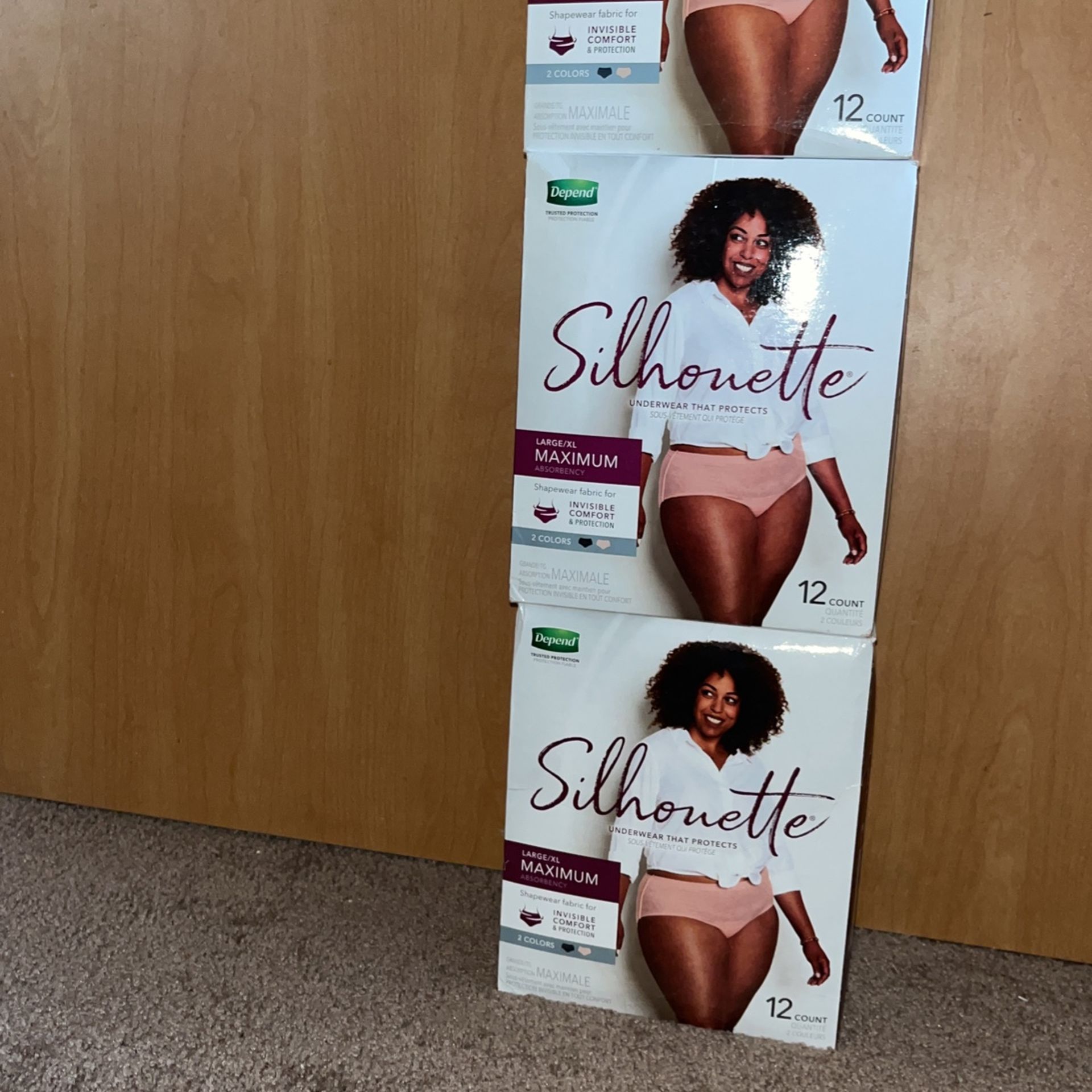 $30 Depend 3 Cajas Nuevas