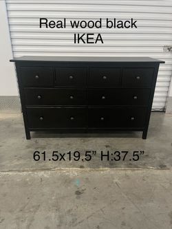 IKEA real wood black dresser