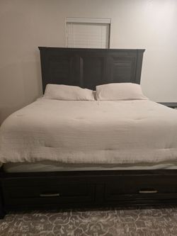 Ashley Furniture king size bed and dresser