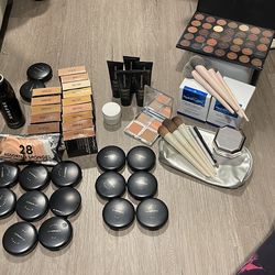 Mac foundation pressed powders ,Bare minerals, Morphee ad Hrydro peptide system.