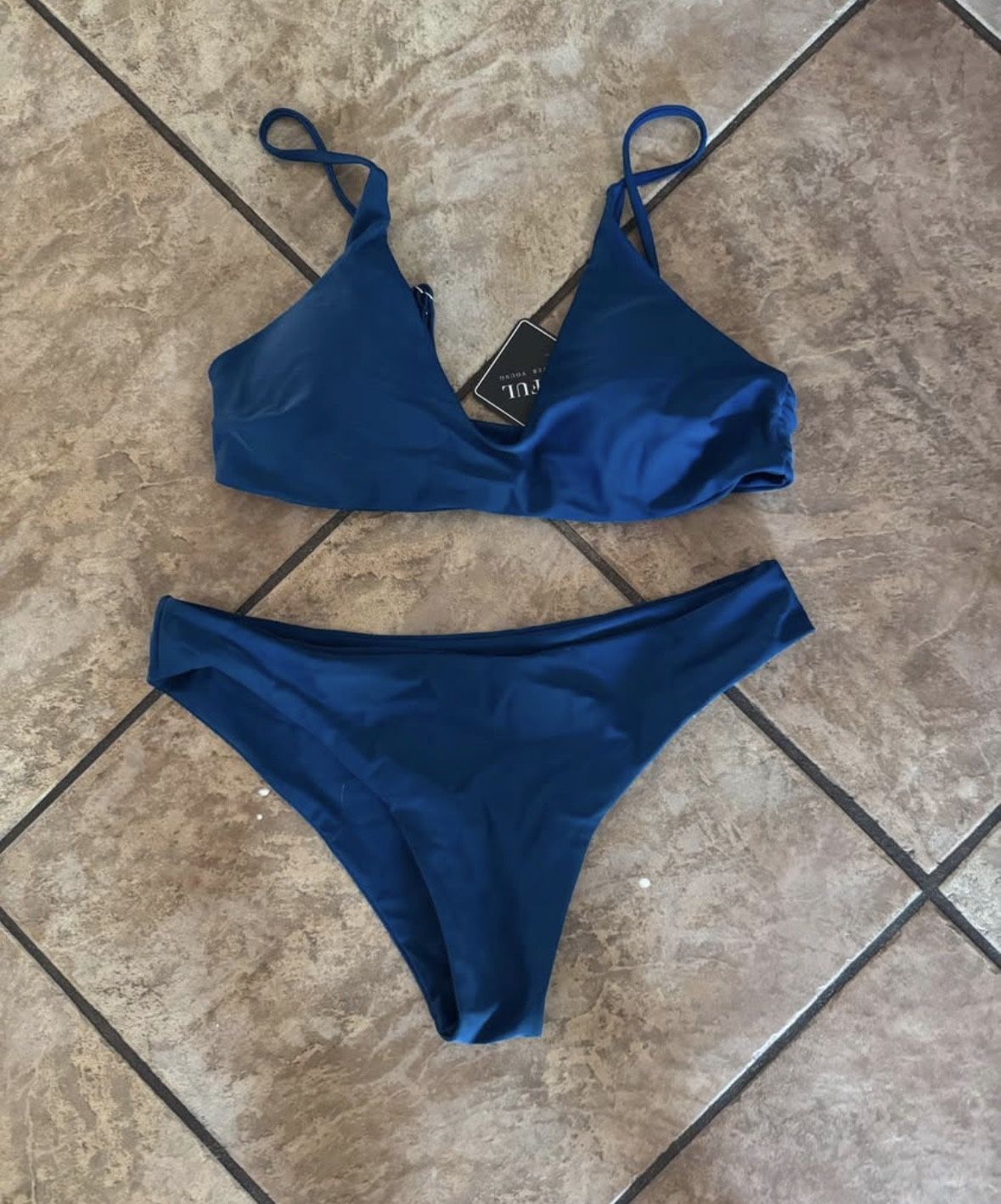 Zaful Women’s Blue Bikini Swim Suit New