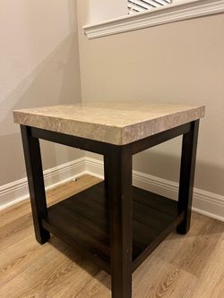 Granite Top Coffee Table & Matching End Table