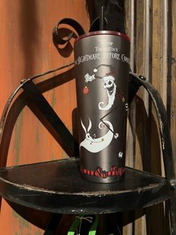 Disney The Nightmare Before Christmas Stainless Steel Starbucks Tumbler with Straw 2024 - Brand New