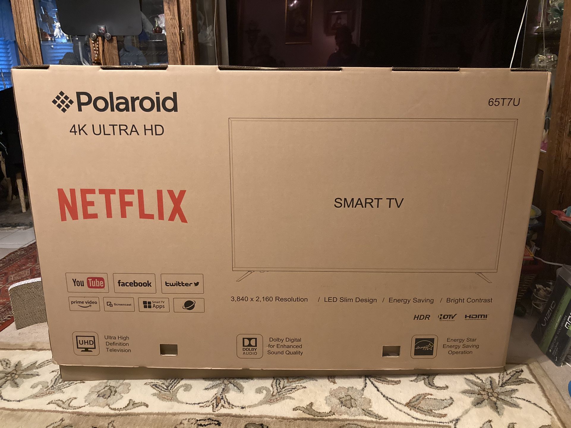 Polaroid 65” LED 4K UHD T7U Series Smart TV Model 65T7U