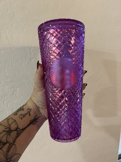 Iridescent Mauve Starbucks Cup No Straw 