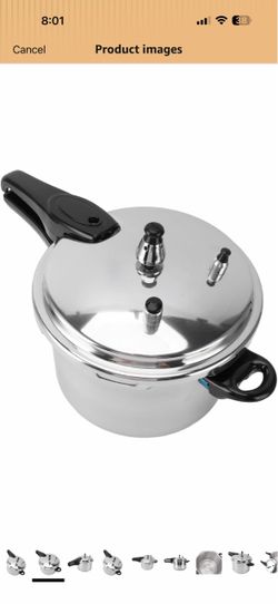 DAN&DRE Stovetop Pressure Cooker 6qt Aluminum Alloy Explosion Proof with For Gas Stove Open Flame, Fast Cooking, Sturdy Construction, Easy to Clean, T
