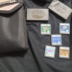 Nintendo DS case, 5 Games,2 Game Cases 