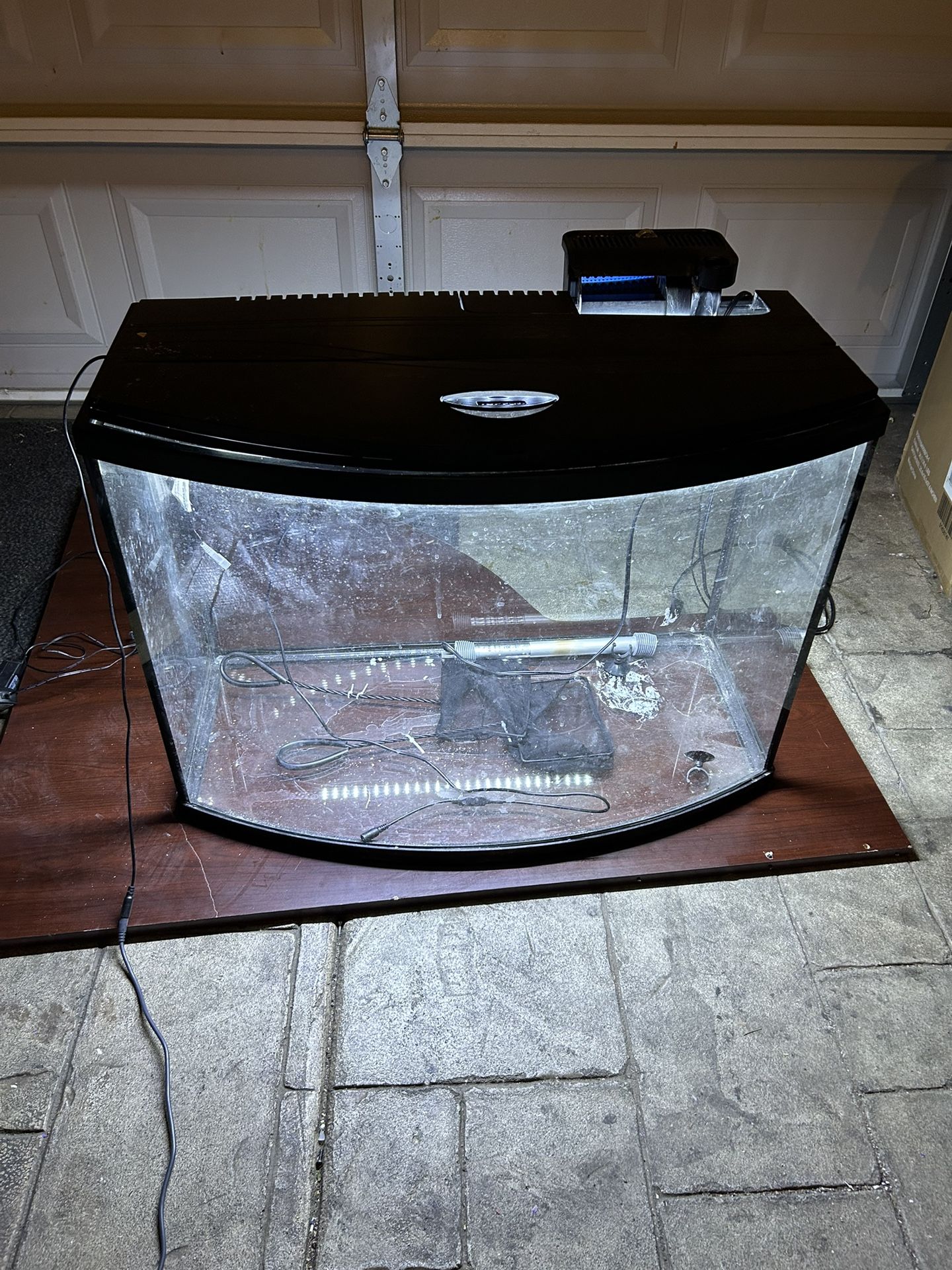 44 Ish Gallon Fish Tank, Light Heater, Filter Included.