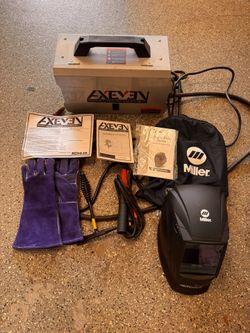 Axemen welder AXP-220M and Miller Welding Helmet
