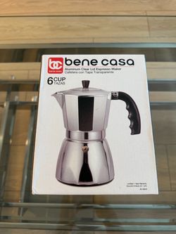 Bene Casa 6-Cup Stovetop Espresso Maker / Cafetera – In Box