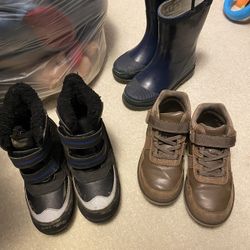 Three Pairs Of Childrens Footwear