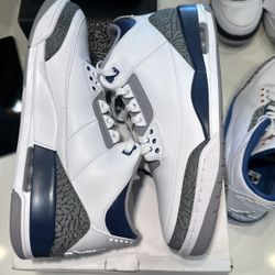 USED AIR JORDAN 3 RETRO “MIDNIGHT NAVY” SIZE 13 OG ALL