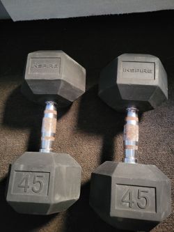 Inspire 45lb Dumbbells x2