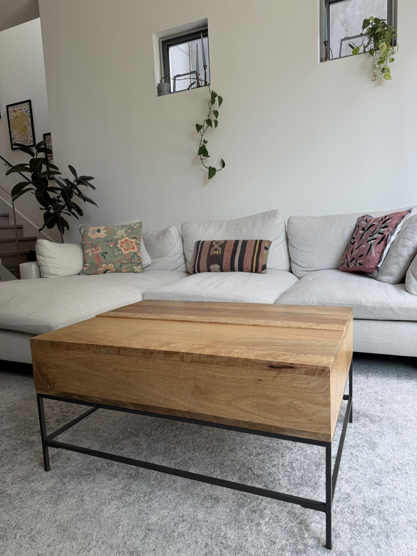 West Elm Mango Wood Pop Up Coffee Table