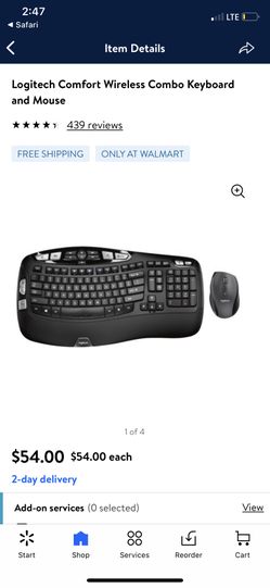 Logitech keyboard and mouse