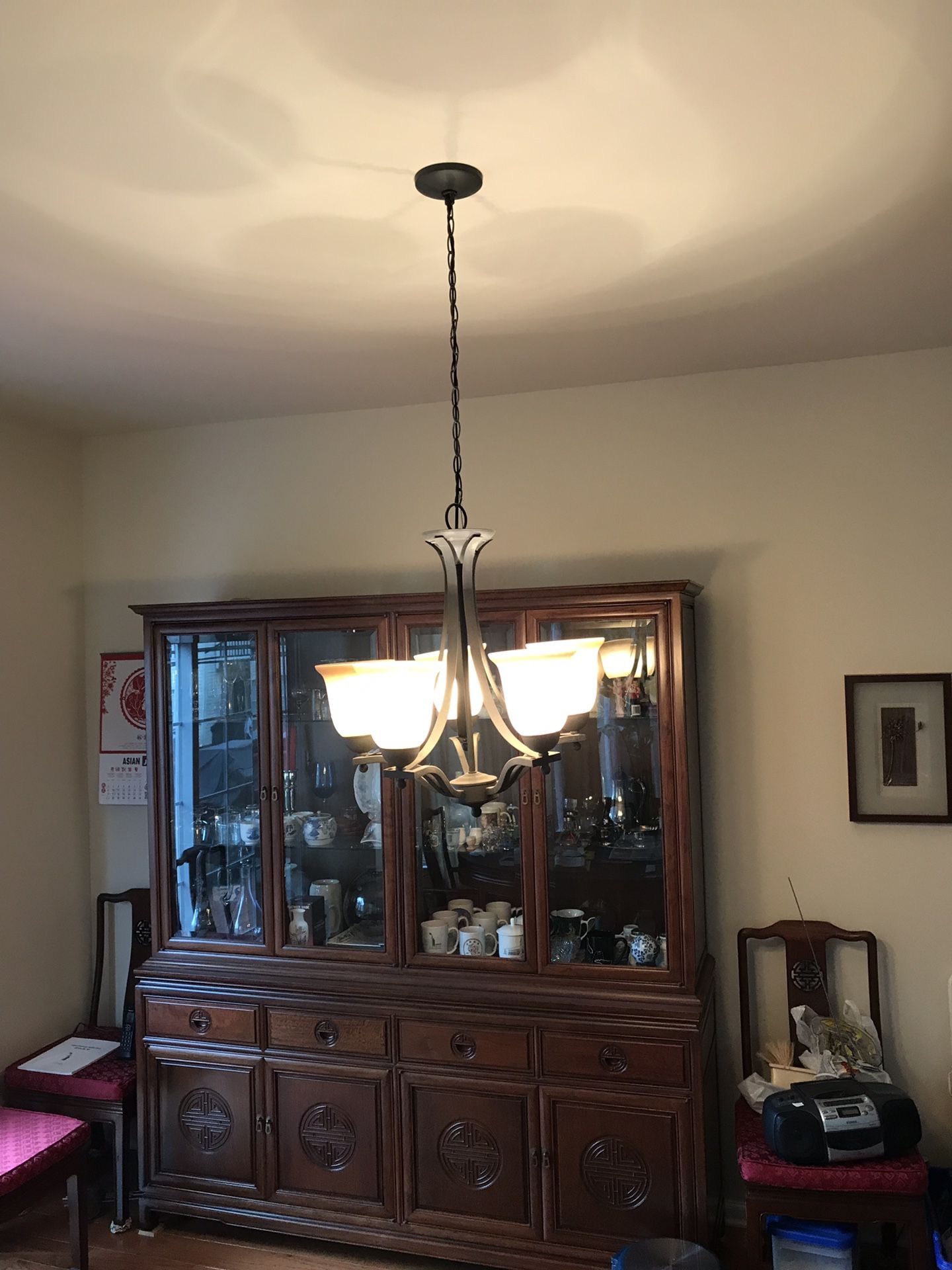 Iron chandelier with five lights