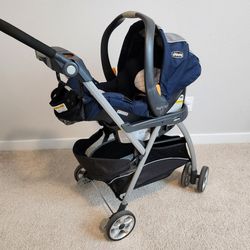 Chicco Stroller + Car Seat + Base