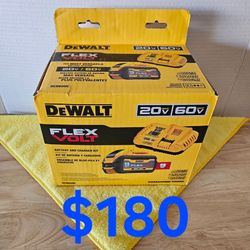 $180 Dewalt 9.0ah FLEXVOLT Battery Starter Kit with Fast Charger (60-Volt /20-Volt)