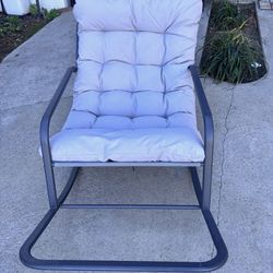 Only $75!! Each, New Assembled, Rocking Lounge Chair Indoor Outdoor Recliner with Footrest & Cushion, 450lbs Weight Capacity (while Supplies Last)