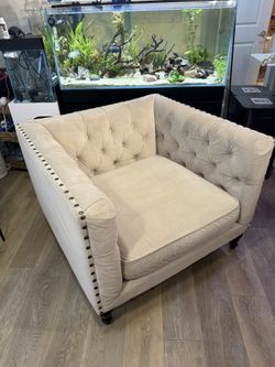 Beautiful Z Gallerie Accent Chair in Beige Velvet