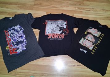 Pre-Owned Anime T-Shirt Lot - Tokyo Revengers, Sailor Moon, Spy x Family M and S