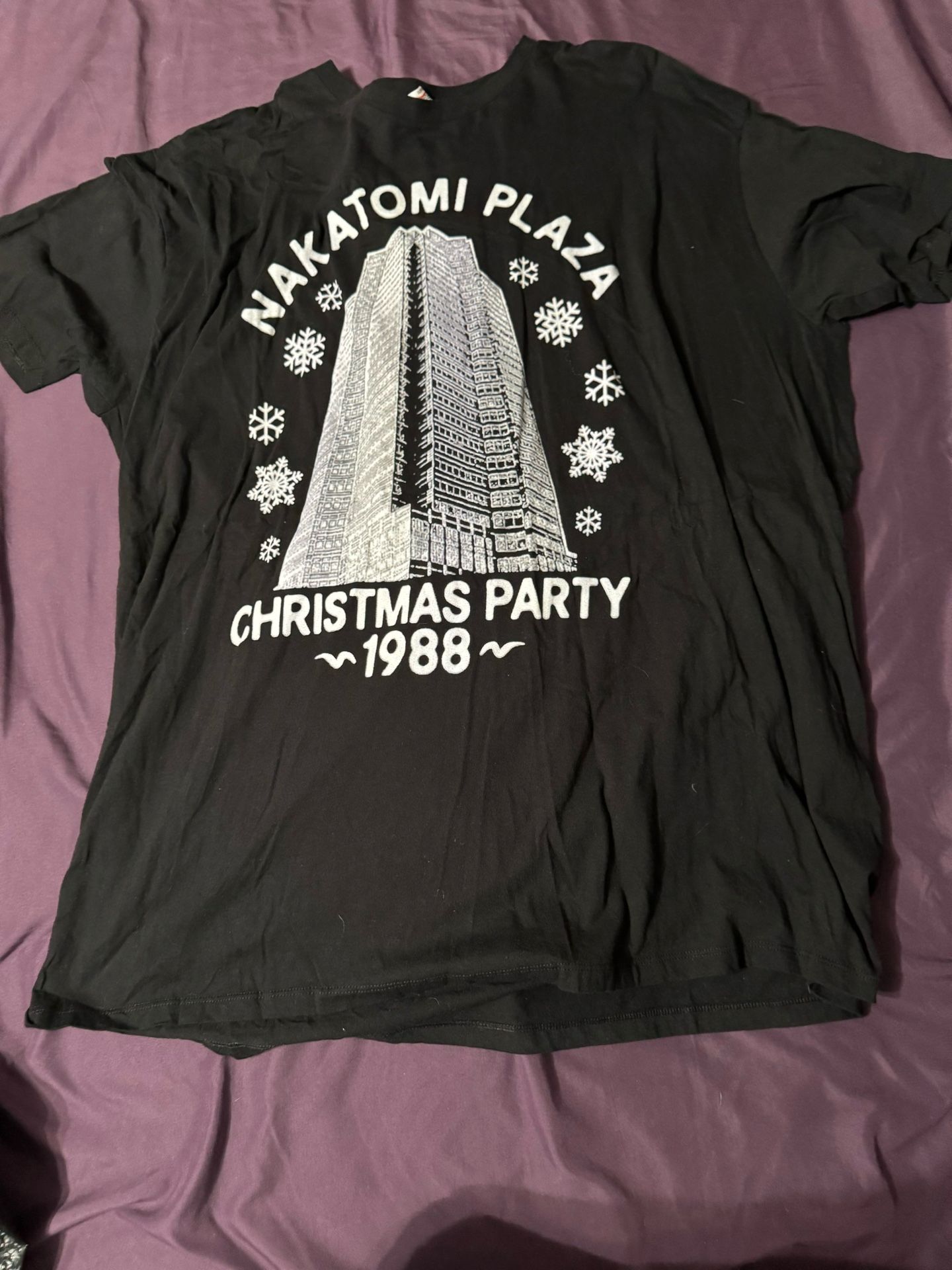 Nakatomi Plaza - 1988 Christmas Party black t shirt DIE HARD men's 3XL